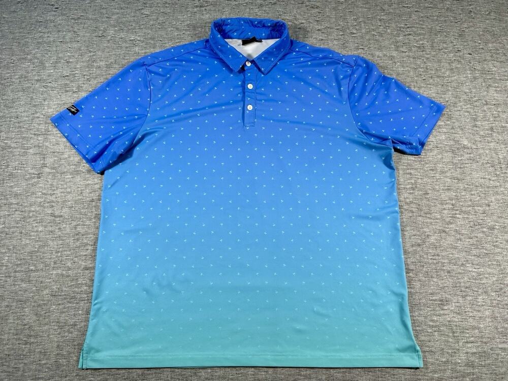 Sunday Swagger Golf Polo Shirt Mens XXL 4-Way Stretch UPF 40 Moisture Wicking